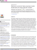 Cover page: Electronic control of redox reactions inside Escherichia coli using a genetic module