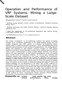 Cover page: Operation and performance of VRF systems: Mining a large-scale dataset