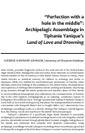 Cover page: “Perfection with a hole in the middle”: Archipelagic Assemblage in Tiphanie Yanique’s Land of Love and Drowning
