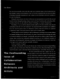 Cover page: The Confounding Issue of Collaboration Between Architects and Artists     [The University of Oregon Science Complex]