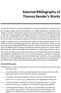 Cover page: Selected Bibliography of Thomas Bender's Works