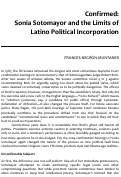 Cover page: Confirmed: Sonia Sotomayor and Latino Political Incorporation