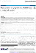 Cover page: Management of symptomatic cholelithiasis: a systematic review