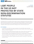 Cover page: LGBT People in the US Not Protected by State Non-Discrimination Statutes