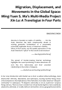 Cover page: Migration, Displacement, and Movements in the Global Space: Ming-Yuen S. Ma’s Multi-Media Project <em>Xin Lu: A Travelogue in Four Parts</em>