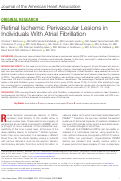 Cover page: Retinal Ischemic Perivascular Lesions in Individuals With Atrial Fibrillation.