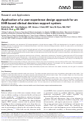 Cover page: Application of a user experience design approach for an EHR-based clinical decision support system.
