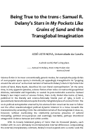 Cover page: Being True to the Trans-: The Transglobal Science Fiction of Samuel R. Delany