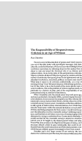 Cover page: The Responsibility of Responsiveness: Criticism in an Age of Witness