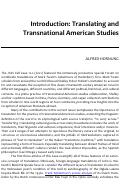Cover page: Issue Introduction: Translating and Transnational American Studies