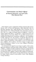 Cover page: Conversazione con Paolo Volponi