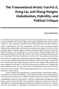Cover page: The Transnational Artists Yun-Fei Ji, Hung Liu, and Zhang Hongtu: Globalization, Hybridity, and Political Critique