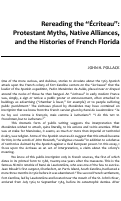Cover page: Rereading the “Écriteau”: Protestant Myths, Native Alliances, and the Histories of French Florida