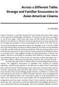 Cover page: Across a Different Table: Strange and Familiar Encounters in Asian American Cinema
