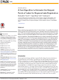 Cover page: A Fast Algorithm to Estimate the Deepest Points of Lakes for Regional Lake Registration