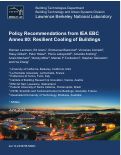 Cover page: Policy recommendations from IEA EBC Annex 80: Resilient Cooling of Buildings