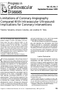 Cover page: Limitations of coronary angiography compared with intravascular ultrasound: Implications for coronary interventions