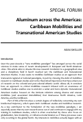 Cover page: Aluminum across the Americas: Caribbean Mobilities and Transnational American Studies
