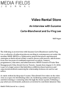 Cover page: Video Rental Store: An Interview with Suzanne Carte-Blanchenot and Su-Ying Lee