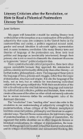 Cover page: Literary Criticism after the Revolution, or How to Read a Polemical Postmodern Literary Text