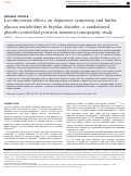 Cover page: Levothyroxine effects on depressive symptoms and limbic glucose metabolism in bipolar disorder: a randomized, placebo-controlled positron emission tomography study
