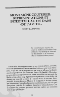 Cover page: Montaigne Couturier : Représentations et Intertextualités dans « De l'amitié »