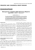 Cover page: Management of patients with refractory migraine and PFO: Is MIST I Relevant?