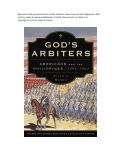 Cover page: Excerpt from <em>God’s Arbiters: Americans and the Philippines, 1898–1902</em>