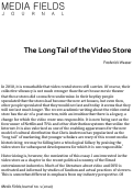 Cover page: The Long Tail of the Video Store