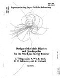 Cover page: Design of the Main Dipoles and Quadrupoles for the SSC Low Energy Booster