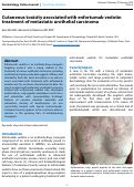 Cover page: Cutaneous toxicity associated with enfortumab vedotin treatment of metastatic urothelial carcinoma