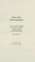 Cover page: Ackowledgements and Introduction. Exil : mode(s) d 'emploi: New readings, new endings