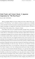 Cover page: Mark Twain and Gensai Murai: A Japanese Inspiration for 'the War-Prayer'