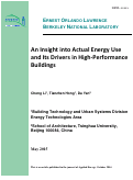 Cover page: An Insight into Actual Energy Use and Its Drivers in High-Performance Buildings: