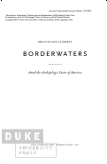Cover page: “Introduction: Archipelagic Thinking and the Borderwaters: A US-Eccentric Vision"
