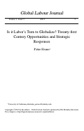 Cover page: Is it Labor’s Turn to Globalize? Twenty-ﬁrst Century Opportunities and Strategic Responses