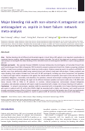 Cover page: Major bleeding risk with non‐vitamin K antagonist oral anticoagulant vs. aspirin in heart failure: network meta‐analysis
