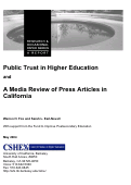 Cover page: Report: Public Trust in Higher Education and A Media Review of Press Articles in California