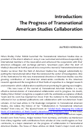 Cover page: Introduction: The Progress of Transnational American Studies Collaboration