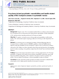 Cover page: Psychosocial and psychiatric comorbidities and health-related quality of life in alopecia areata: A systematic review