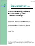 Cover page: Assessment of Energy Impact of Window Technologies for Commercial Buildings