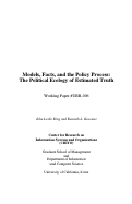 Cover page: Models, Facts, and the Policy Process: The Political Ecology of Estimated Truth